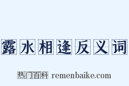 露水相逢反义词是什么意思的图片